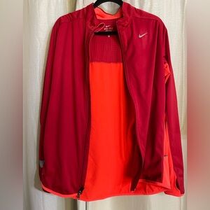 Nike Red and Orange Dri-FIT Active Jacket
